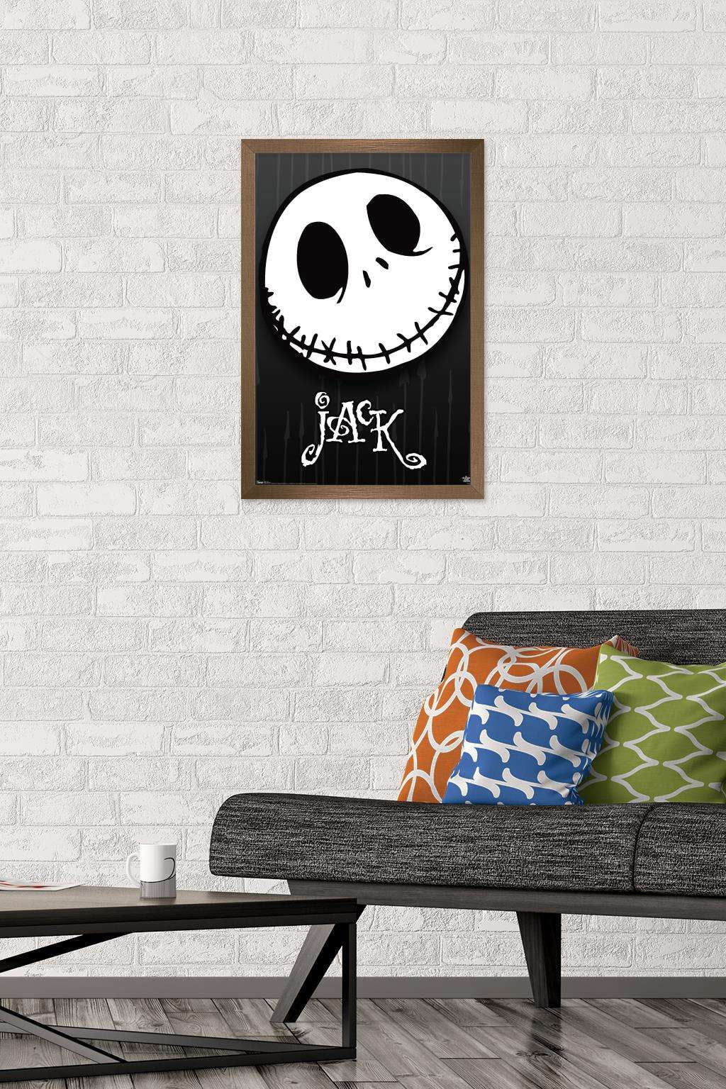 Disney Tim Burton's The Nightmare Before Christmas - Close-Up Wall Poster, 14.725" x 22.375", Framed