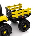 thumbnail image 4 of 12V Ride on Tractor with Trailer, 3 Speed Adjustable Battery Powered Electric Tractor with Remote Control MP3 LED Light, 4 of 8