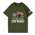 thumbnail image 4 of Hogleaql Usa Flag Tee Shirt for Men 4th Of July Crew Neck American Flag Short Sleeve Tops Patriotic Trendy Independence Day Themed Loose Shirts Army Green L, 4 of 6