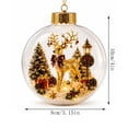 thumbnail image 4 of Glowing Christmas Story Ornament, Light-Up Mini Holiday Scene with Warm LED Light, Festive Keepsake Gift for Home Christmas Party Decoration, 4 of 8