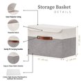 thumbnail image 3 of DECOMOMO Storage Box with Lid, Decorative Box, Large Storage Bins with Lid (Grey & White, 3 Pack with Flip Lid), 3 of 5