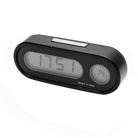Horloge de Voiture, Mini-Horloge de Tableau de Bord de Véhicule (Thermomètre d'Horloge Numérique de Voiture)