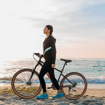 24 Inch Mountain Bike Teenagers, High Carbon Steel Frame, Disc Brakes, Durable , Brown Edge Tires, Ideal for School Commuting