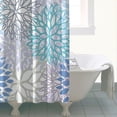 thumbnail image 4 of Blue Floral Leaf Pattern Shower Curtain 84"x72" ,Bathroom Decorative Shower Curtains Set with 12 Hooks,Modern Waterproof Washable Shower Curtain, 4 of 6