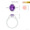 thumbnail image 5 of ANGARA Natural Oval 2.28 ct Amethyst Ring with Ornate Halo in 14K White Gold for Women (Size-10x8mm) | February Birthstone, Birthday, Anniversary, Jewelry Gift for Women | Natural Amethyst Ring, 5 of 10