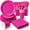 Hot Pink, variant on 175 Pcs Orange Disposable Paper Plates and Napkins Set for 25, 9" Dinner Plates & 7" Dessert Plates, Tableware for Halloween, Fall Party, Birthday, Picnic