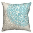 thumbnail image 2 of Creative Products Double Medallion Grey Blue 20x20 Indoor / Outdoor Pillow, 2 of 3