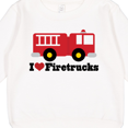 thumbnail image 3 of Inktastic I Heart Firetrucks Toddler Sweatshirt, 3 of 4