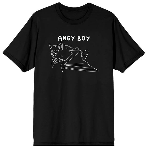 Halloween Screaming Bat Men's Black Graphic Tee-Medium