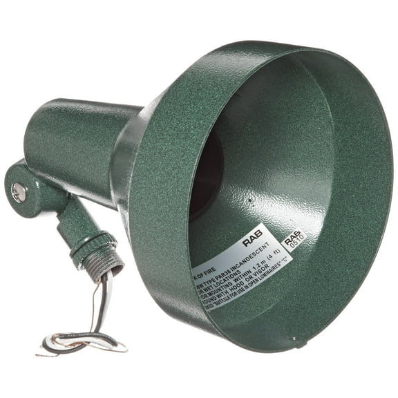 RAB Lighting H101VG Landscape Bell Shaped H System Par Flood, PAR38 Type, Aluminum, 150W Power, Verde Green