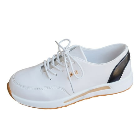 

WNVMWI Womens Shoes Work Shoes for Women Girls Sneakers White Sneakers for Women Fashion Thick Bottom Lace Up Round Head Fashion Low Top Color Matching Sports Casual Shoes Large Size Footwear Size 42