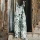 thumbnail image 1 of ICHUANYI Clearance Women Ladies Printed Summer Sleeveless Backless Loose Long Playsuits Rompers Jumpsuit(Army Green, XL) ICHUANYI WER2023080815201, 1 of 5