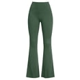 thumbnail image 6 of Tqcoqu Flare Leggings for Women,High Waist Lifting Up Yoga Pants,Business Workout Casual Slim Fit Pant for Daily,Army Green Women's S-XXL, 6 of 9