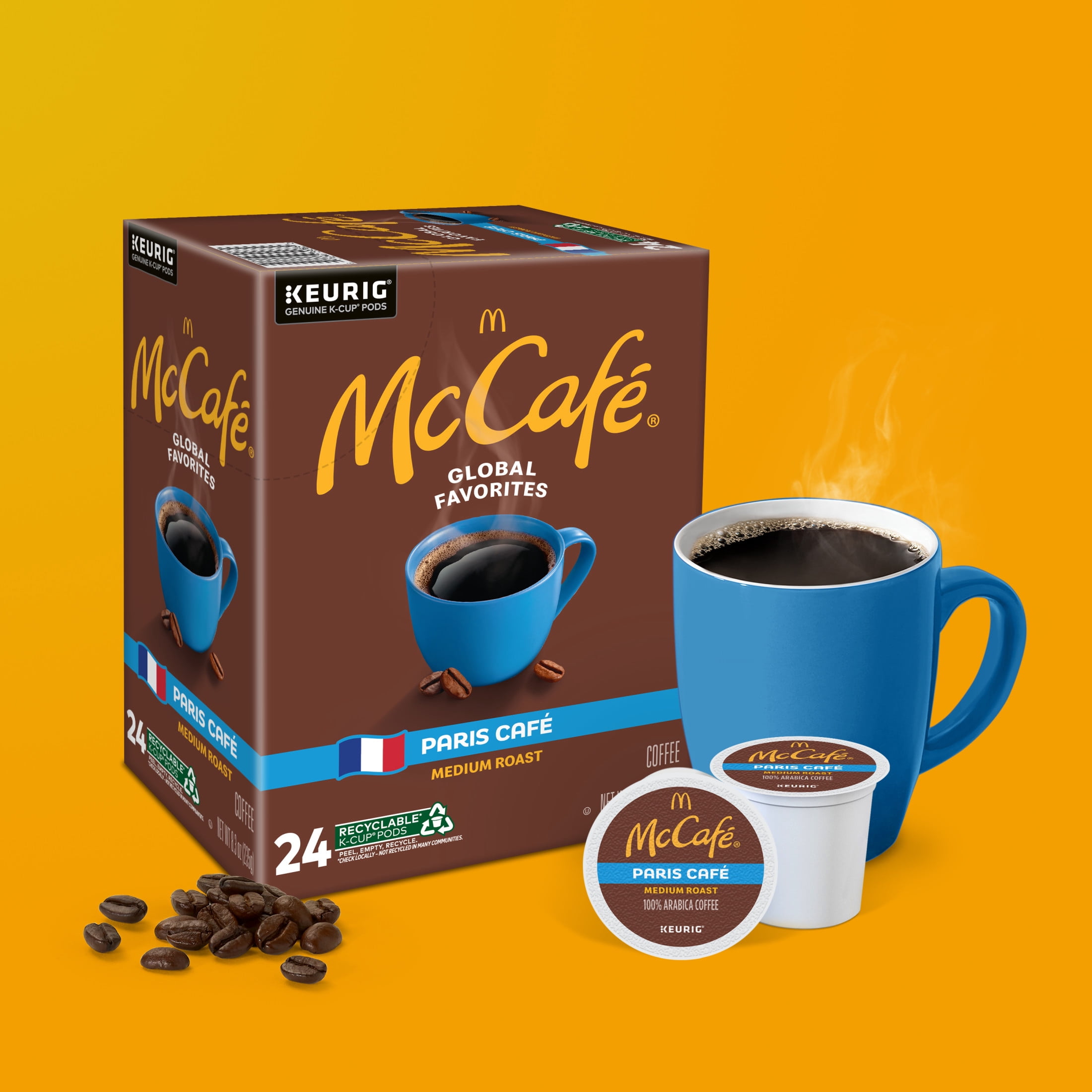McCafe, Paris Cafe Medium Roast K-Cup Coffee Pods, 24 Count