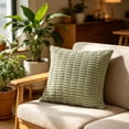 thumbnail image 6 of Throw Pillow Cover 18x18 Inch Corduroy Solid Color Decorative Cushion Case Soft Pillowcase for Sofa Home Living Room Modern Decor by PALIFEUR, 6 of 7