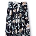 thumbnail image 4 of DeHolifer Pants for Women Cotton Floral Printed Elastic Casual Wide Leg Summer Full Length Pants with Pocket Multicolor Free Size, 4 of 5