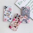 thumbnail image 6 of Compatible with iPhone 11 Case,Floral Case Cute Clear for Men Women Girls with 360 Degree Rotating Ring Kickstand Soft TPU Shockproof Cover Design for iPhone 11 6.1 Inch Grey Red Flower, 6 of 17