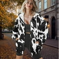 thumbnail image 5 of Garronmavis Cow Print Women Fall Sweaters Hoodies Zip Up Long Sleeve Shirts Clothes Versatile Cozy Women Oversized Sweatshirts Loose Smooth Hoodies for Womens, 5 of 7
