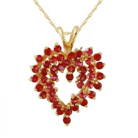 Foreli 0.76CTW Ruby 14K Yellow Gold Necklace