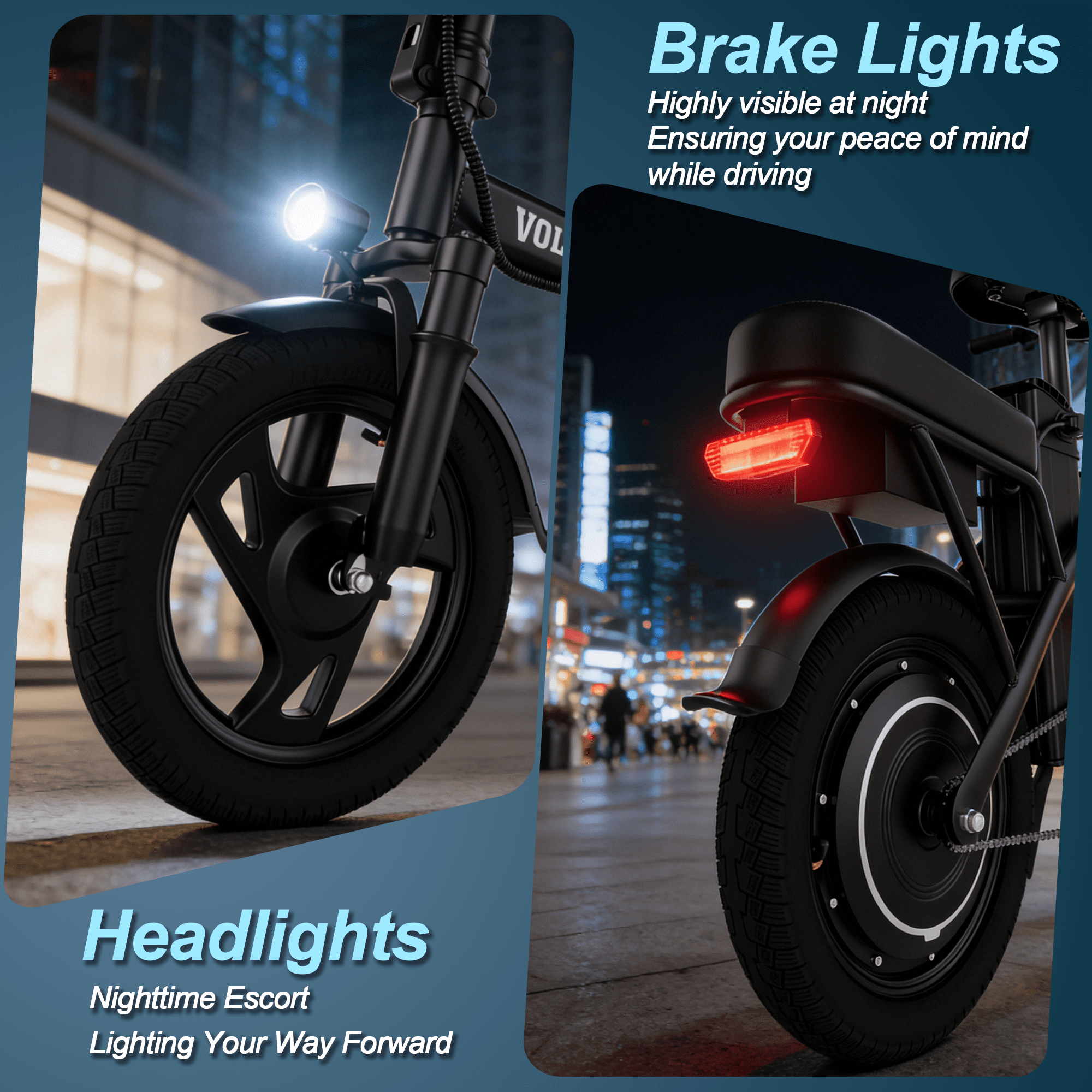VOLTVOGUE VV-14 Adult Electric Bike, 14" Fat Tire Ebike, 500W Motor, 48V 9Ah 432Wh Battery, Speeds Up to 22 MPH, Dual Brakes, Front Suspension, UL 2849 Certified, Recommended Age 16+