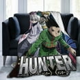 thumbnail image 3 of Hunter X Hunter Cartoon Printing Throw Blanket, All Seasons Flannel Fleece Blanket, Soft & Warm Plush Blankets for Couch Sofa Bed Camping Travel, 40"x30", 3 of 9