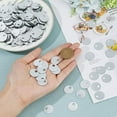 thumbnail image 3 of 1600Pcs Flat Round Sequin Paillettes 19mm Plastic Large Hole Sequins Loose Paillette Metallic Silver Sequins Bulk, 3 of 9