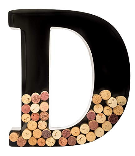 Engagement & Bridal Shower Gifts Black Personalized Wall Art P Metal Monogram Letter Home Décor Wine Cork Holder Wine Lover Gifts Housewarming Large
