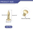 thumbnail image 2 of Uxcell 140Pcs Small Tiny Nails 2x10mm(DxL) Tiny Brass Nails Hardware Round Head Brass Nail for Wooden DIY Projects, Brass Tone, 2 of 6