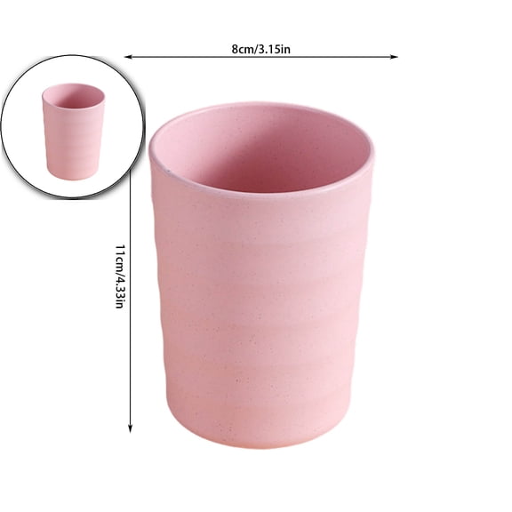 VQPeo Wheat Straw Cups, Reusable Plastic Cups for Kitchen, Home, Office, and Outdoor Use, Eco-Friendly and Unbreakable Drinking Cups