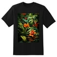 thumbnail image 2 of Plus Size Shirt for Women Black Tops for Women Short Sleeves Shirt for Women Tropical Plants T Shirt Crewneck Shirt for Women XL, 2 of 5
