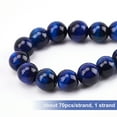 thumbnail image 3 of 1 Strand Natural Tiger Eye Beads Strands Dyed & Heated Round 6mm Hole: 1mm about 70pcs/strand 15.7 inch DIY, 3 of 6