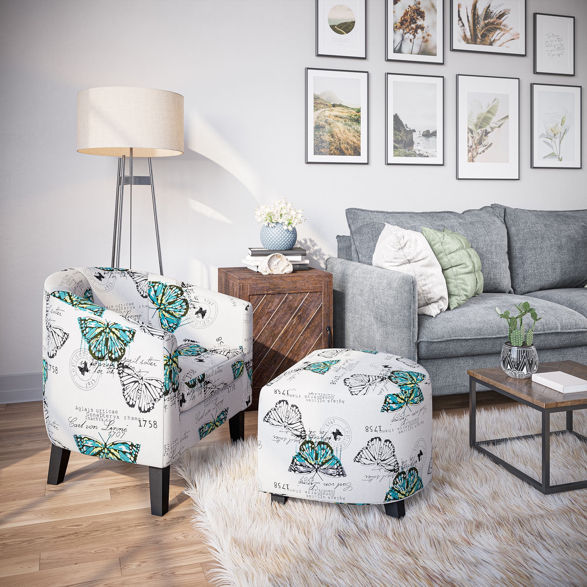 Butterfly chair with ottoman deals