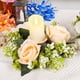 thumbnail image 4 of pstuiky Guirnalda de velas corona de rosas artificiales vela anillo de flores decoración de mesa para casa fiesta boda, 4 of 6