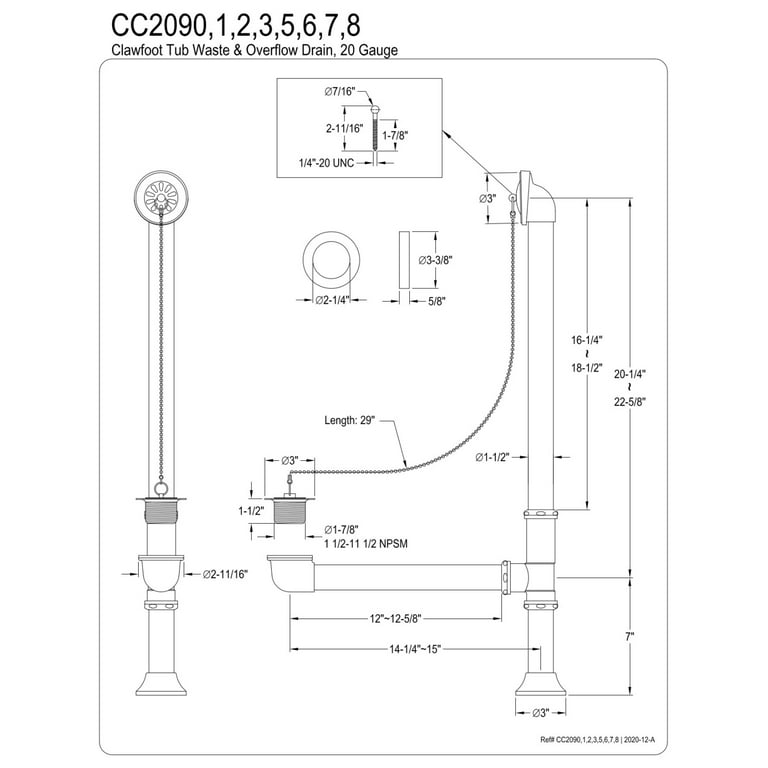 Clawfoot Tub Drain Replacement