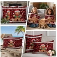 thumbnail image 5 of Christmas Gingerbread Outdoor Waterproof Pillow Covers, Red Black Checkered Snowflake Decorative Square Throw Pillowcase Sofa Cushion Sham for Patio/Couch/Chair, 20"x20" 2 Pack, 5 of 8