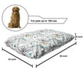 thumbnail image 2 of Floral Pet Bed, Paint Blots and Exotic Leaves Flower Drawings, Chew Resistant Pad for Dogs and Cats Cushion with Removable Cover, 24" x 39", White Blue Orange, by Ambesonne, 2 of 4