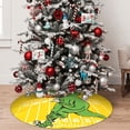 thumbnail image 5 of Lsque T-Rex Playing Football Print Christmas Tree Skirt, Tree Skirt with Ties or Velcro, Perfect for Holiday Decorations, Halloween, and New Year-30", 5 of 7