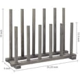 thumbnail image 2 of MyGift 6 Pair Dark Gray Wood Entryway Shoe Rack, 2 of 7