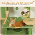 thumbnail image 6 of Pefilos 72" Cat Tree Tower for Large Cats, Indoor Cat Condo with Sisal-Covered Scratching Posts and Pads, 2 Padded Perch, Green, 6 of 8
