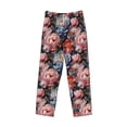 thumbnail image 2 of Vsdgher Rose Flowers Print Mens Pajama Pants Sleep & Lounge Pants, PJ Bottoms With elastic waistb and Pockets, 2 of 5
