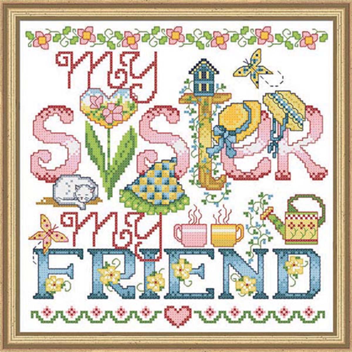 Herrschners® My Sister Stamped CrossStitch Kit
