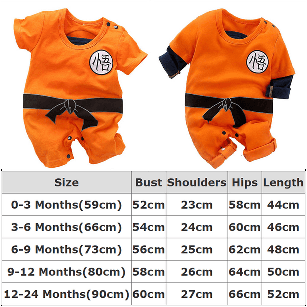 Ropita de bebe de dragon ball shop