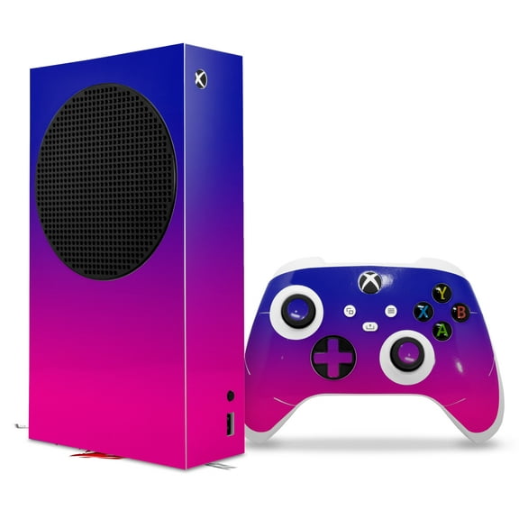 WraptorSkinz Skin Wrap compatible with the 2020 XBOX Series S Console and Controller Smooth Fades Hot Pink Blue (XBOX NOT INCLUDED)