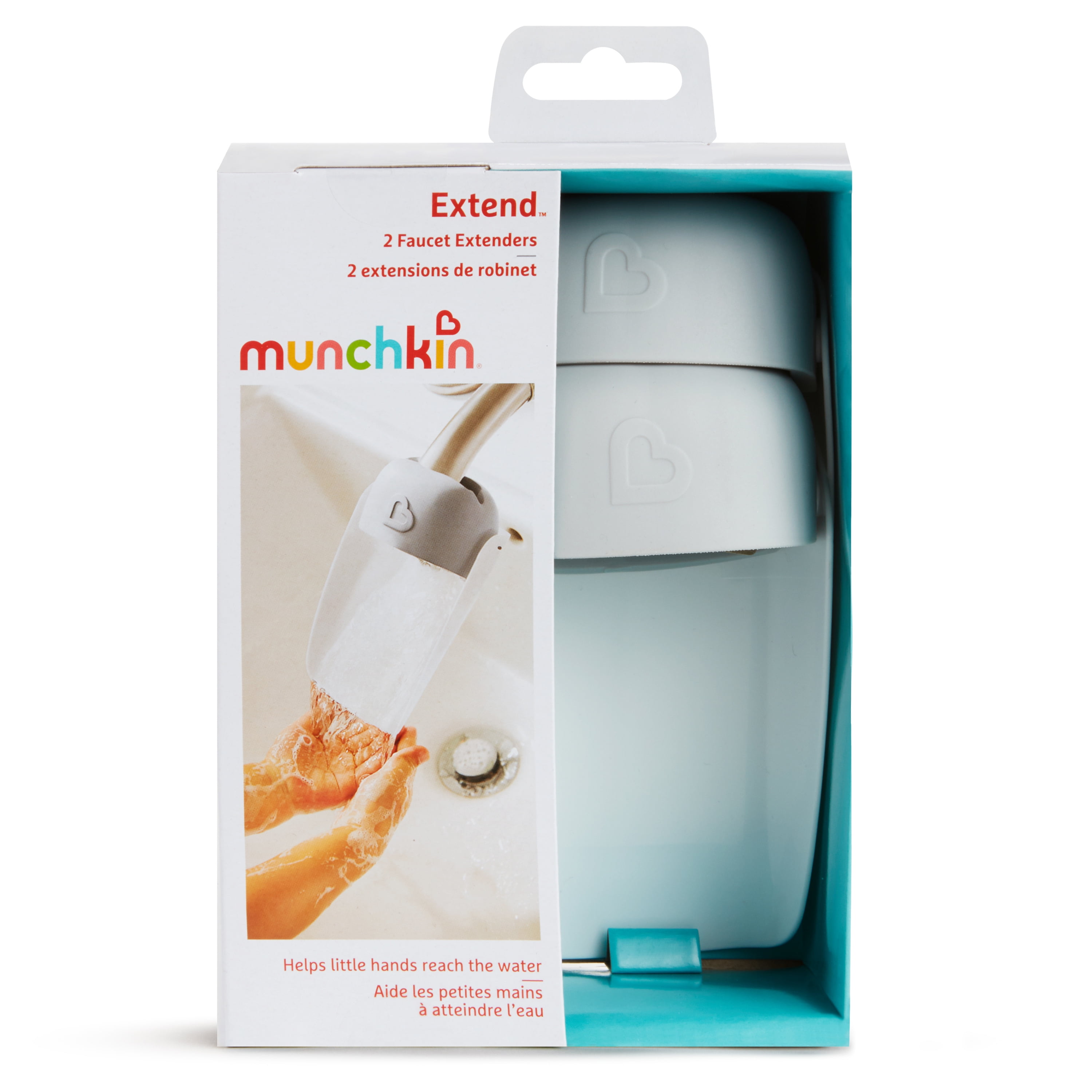 Munchkin® Extend™ Rubber Faucet Extenders, Gray, 2 Pack, Unisex 