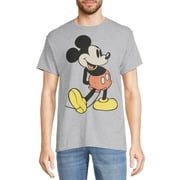 Disney Men's Mickey Mouse Fold Graphic Tee with Short Sleeves
