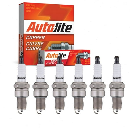 6 pc Autolite 4265 Copper Core Spark Plugs for 2635 3021 55 Ignition Wire Secondary
