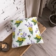 thumbnail image 5 of KLL Lavender Flowers Decorative Throw Pillow Covers Velvet Soft for Couch Sofa Bedroom Living Room Outdoor (No pillow core)- 18"x18", 5 of 5