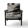 thumbnail image 4 of Designart « Bold Stripes Pink Black Fusion » Fauteuil d'Appoint Rembourré Cubisme Rose - Fauteuil Moderne pour Chambre, 4 of 7