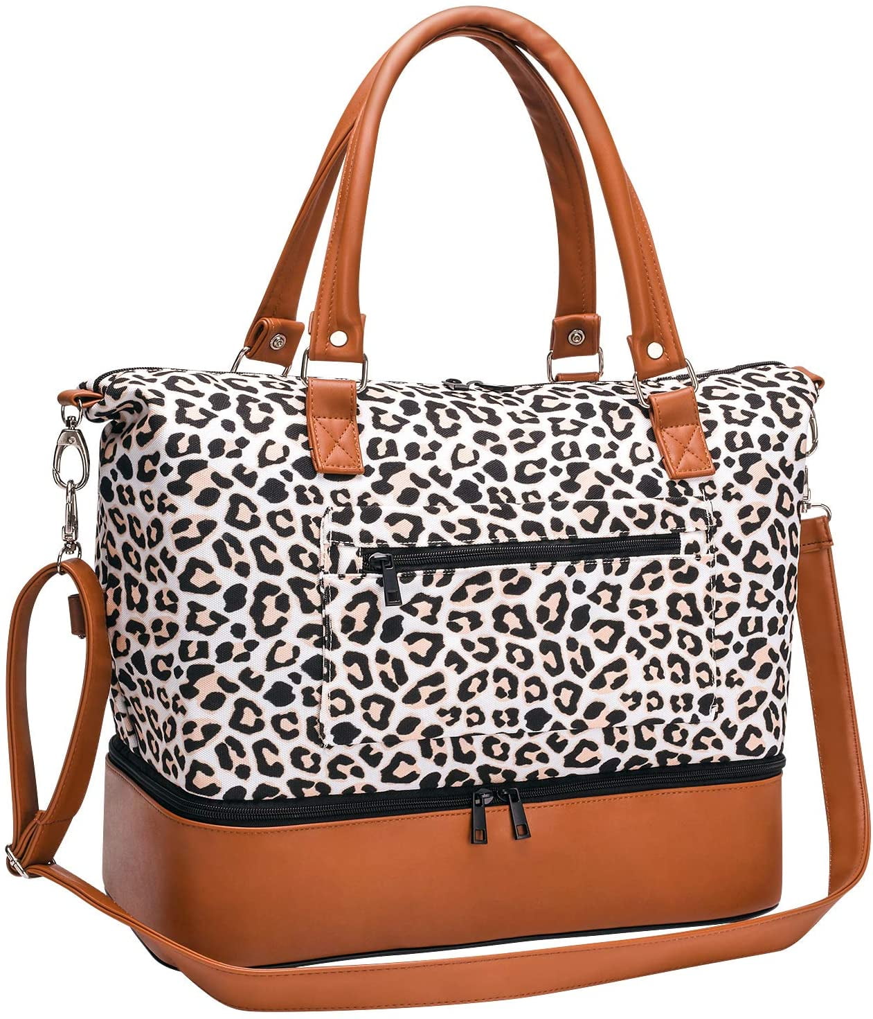 Gemonogrammeerde Cheetah Overnight Duffel Bag Gemonogrammeerde handbagage MonogramMed Brown Leopard Weekender Bag Tassen & portemonnees Bagage & Reizen Weekendtassen Gepersonaliseerde 
