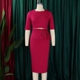 thumbnail image 4 of Women's Sexy Stylish Retro Office Pencil Dress Workwear Dresses Bodycon Dress, 4 of 5